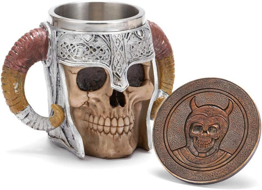 Stainless Steel Viking Skull Mug